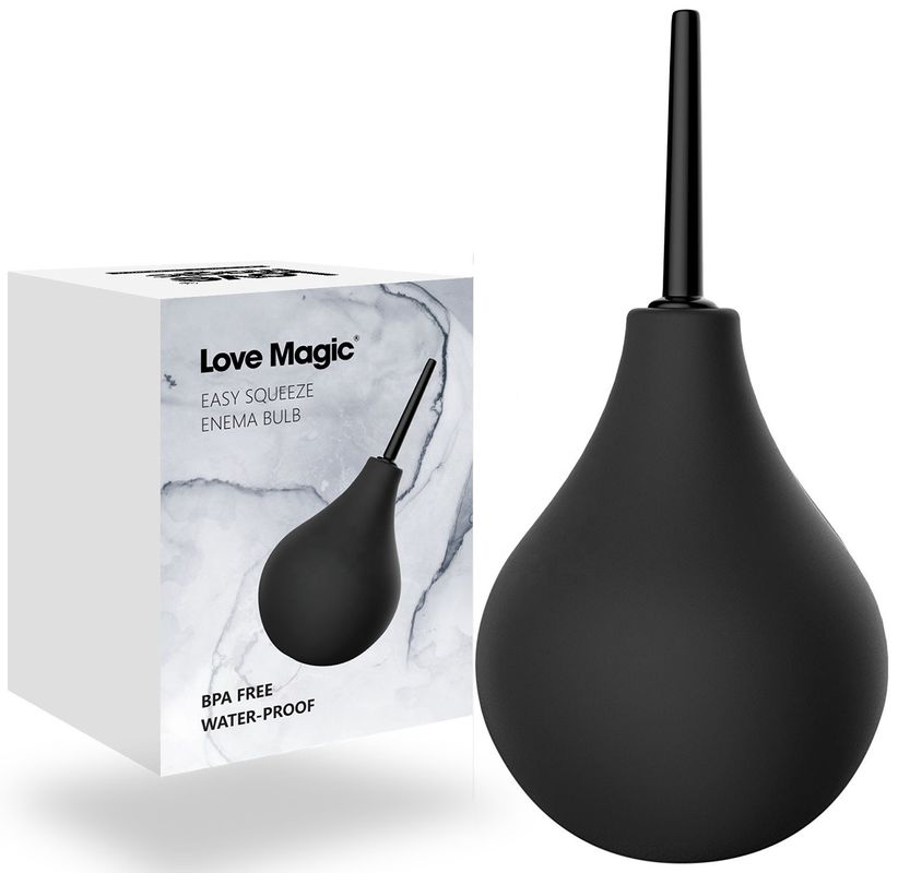 Black PVC ABS Enemas Bulbs Reusable Anal Douche For Men